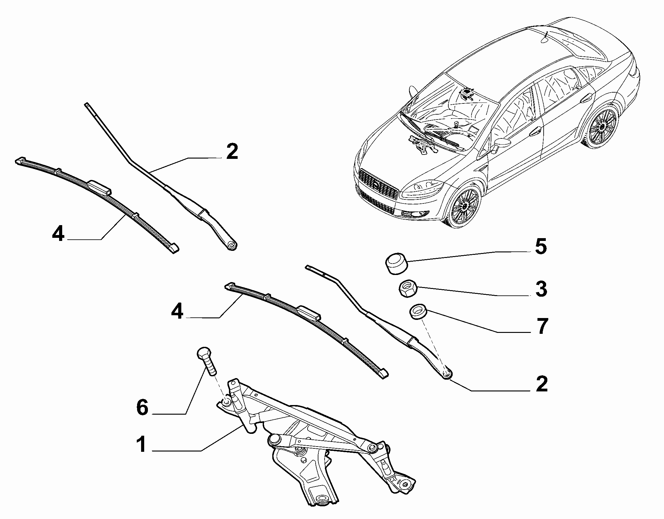 55514-010 WIPERS - ARM, BRUSHES AND MOTOR