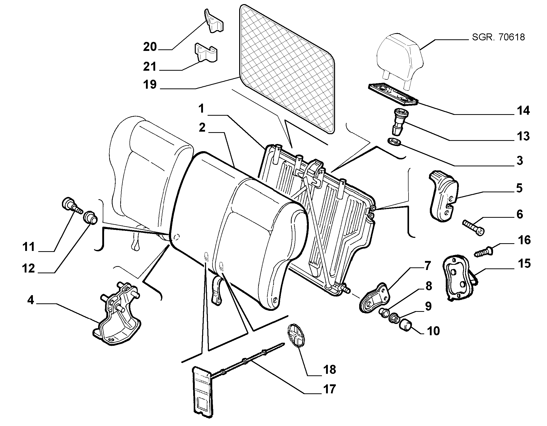 70613/01 REAR SEAT