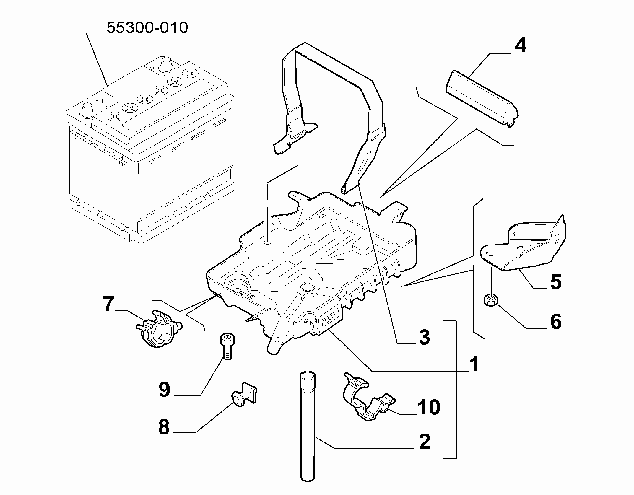 55300-030 BATTERY SUPPORT