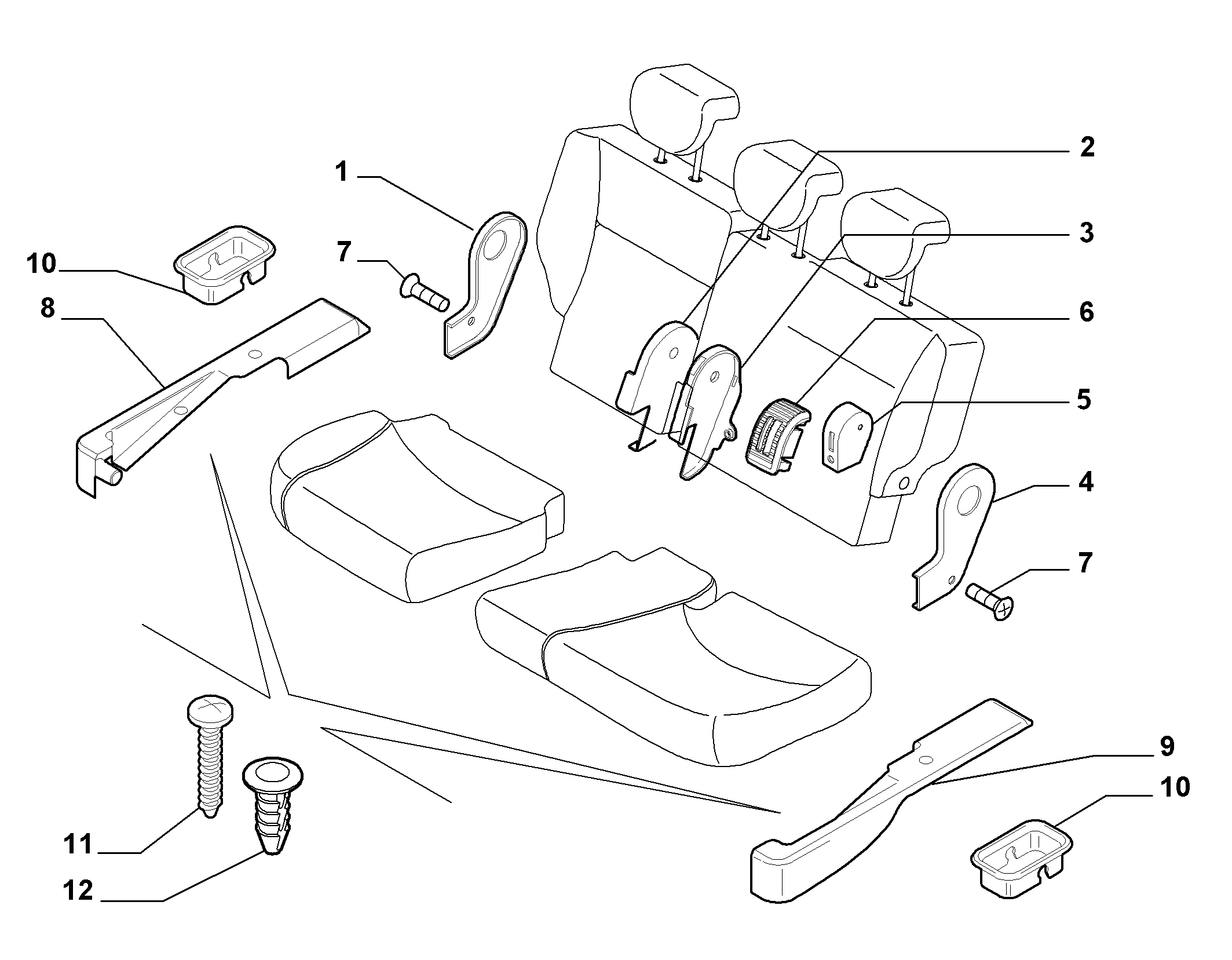 70613/01 REAR SEAT