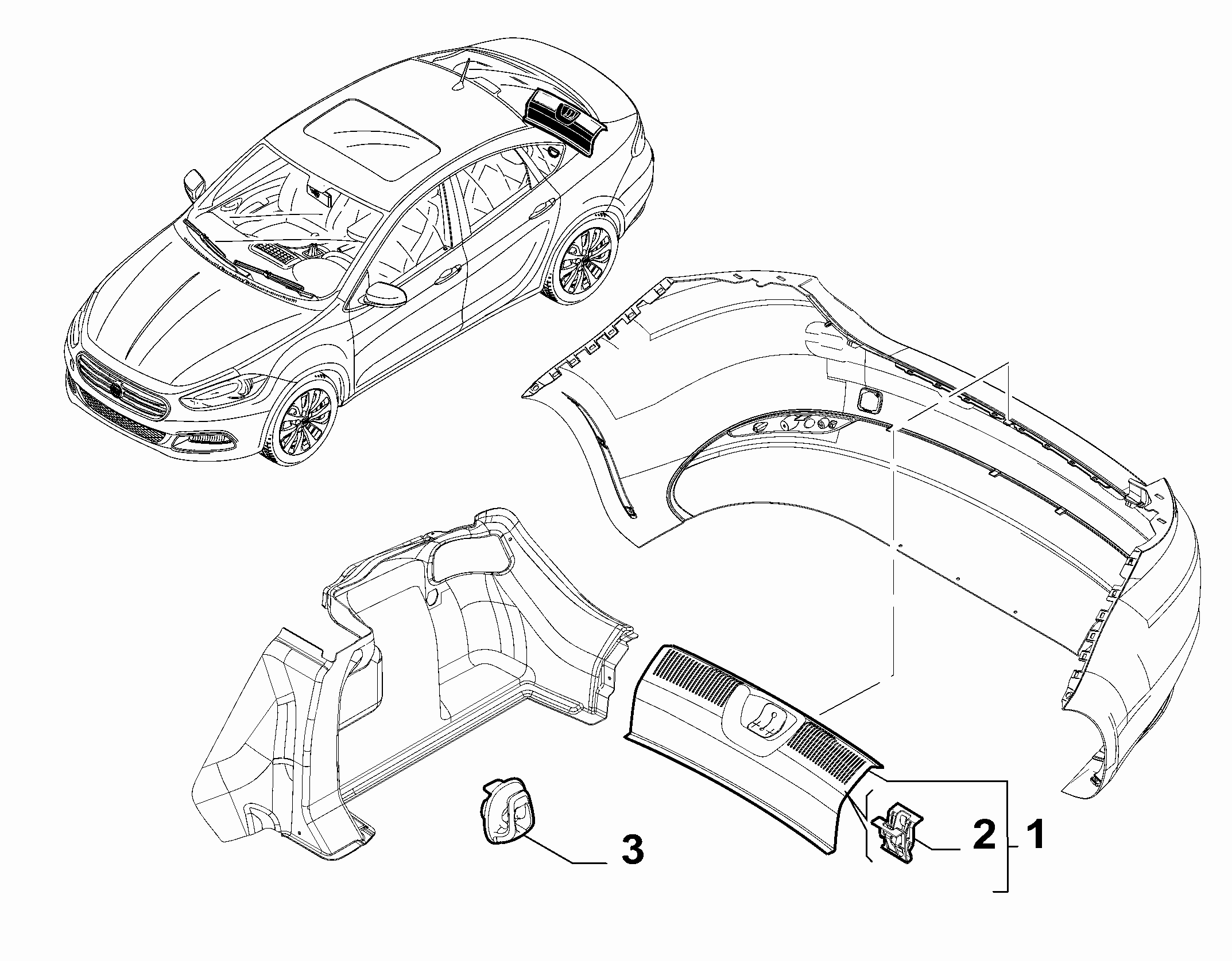 70526-020 REAR TRUNK INTERNAL LINING