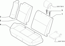 70613/00 REAR SEAT 