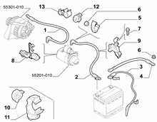 55300-040 BATTERY HARNESS