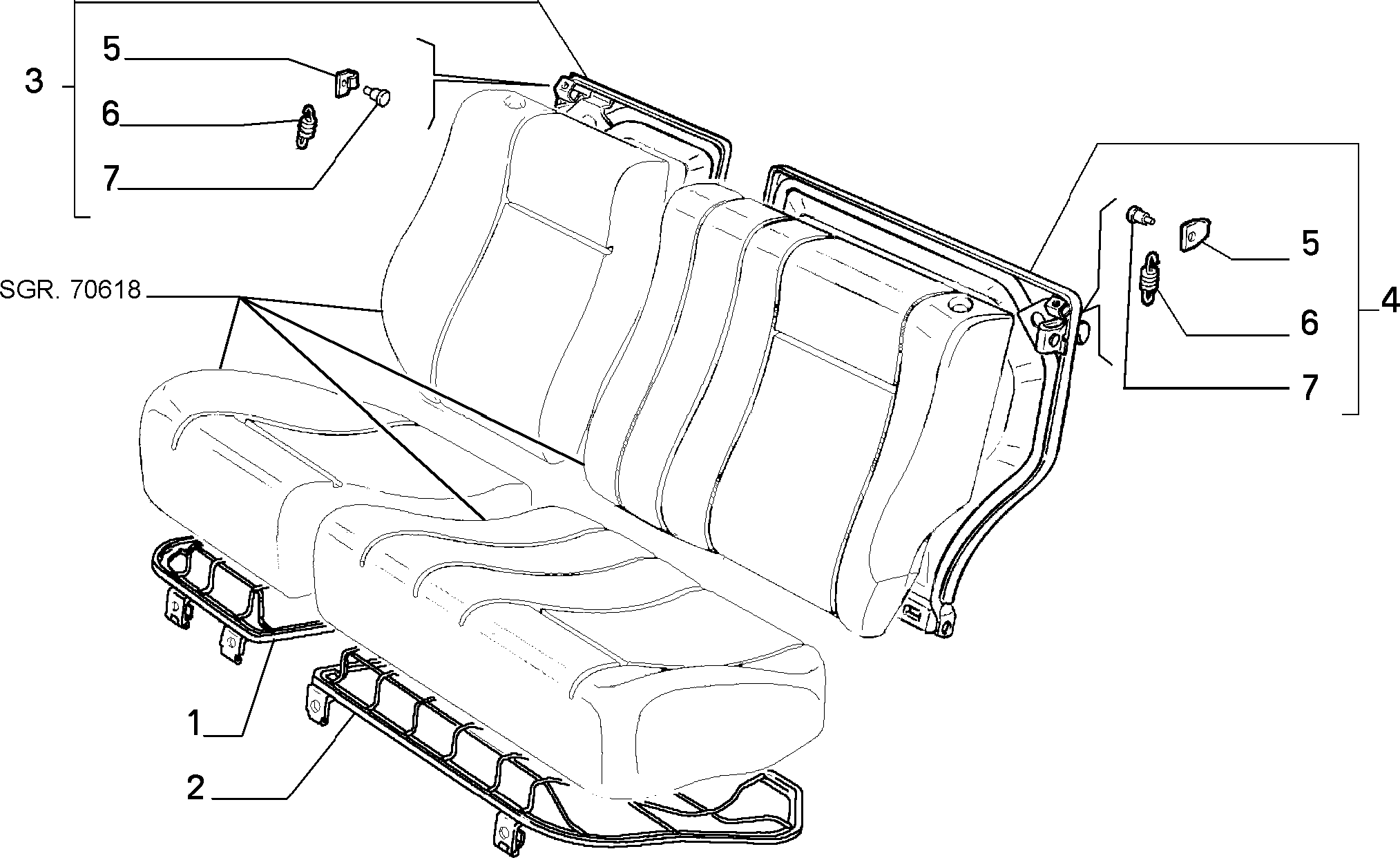 70613/01 REAR SEAT