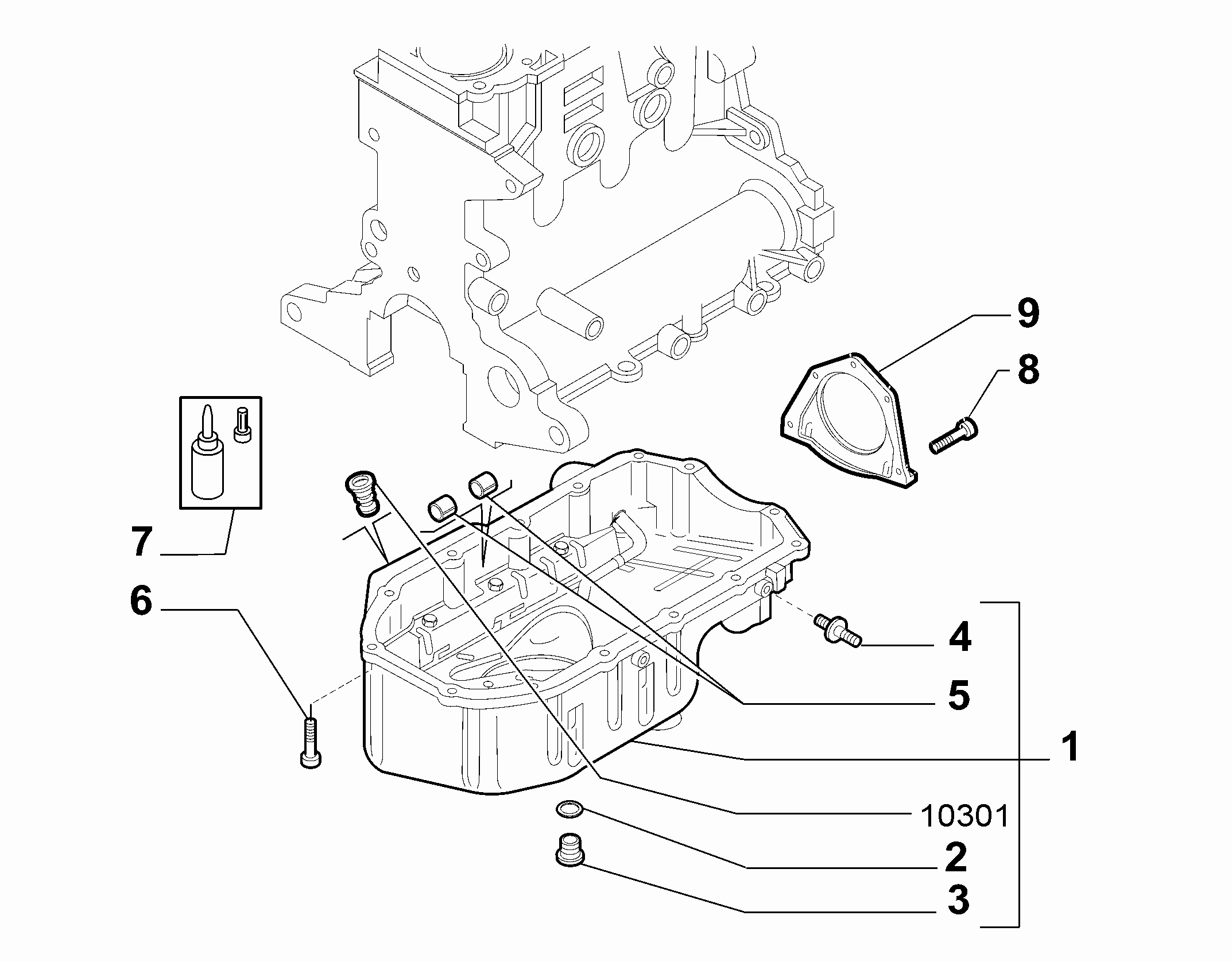 10102-010 OIL CAP AND FLOOR PANEL COVER