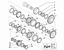 21215-035 SECONDARY LOWER MANIFOLD GEAR SHAFT