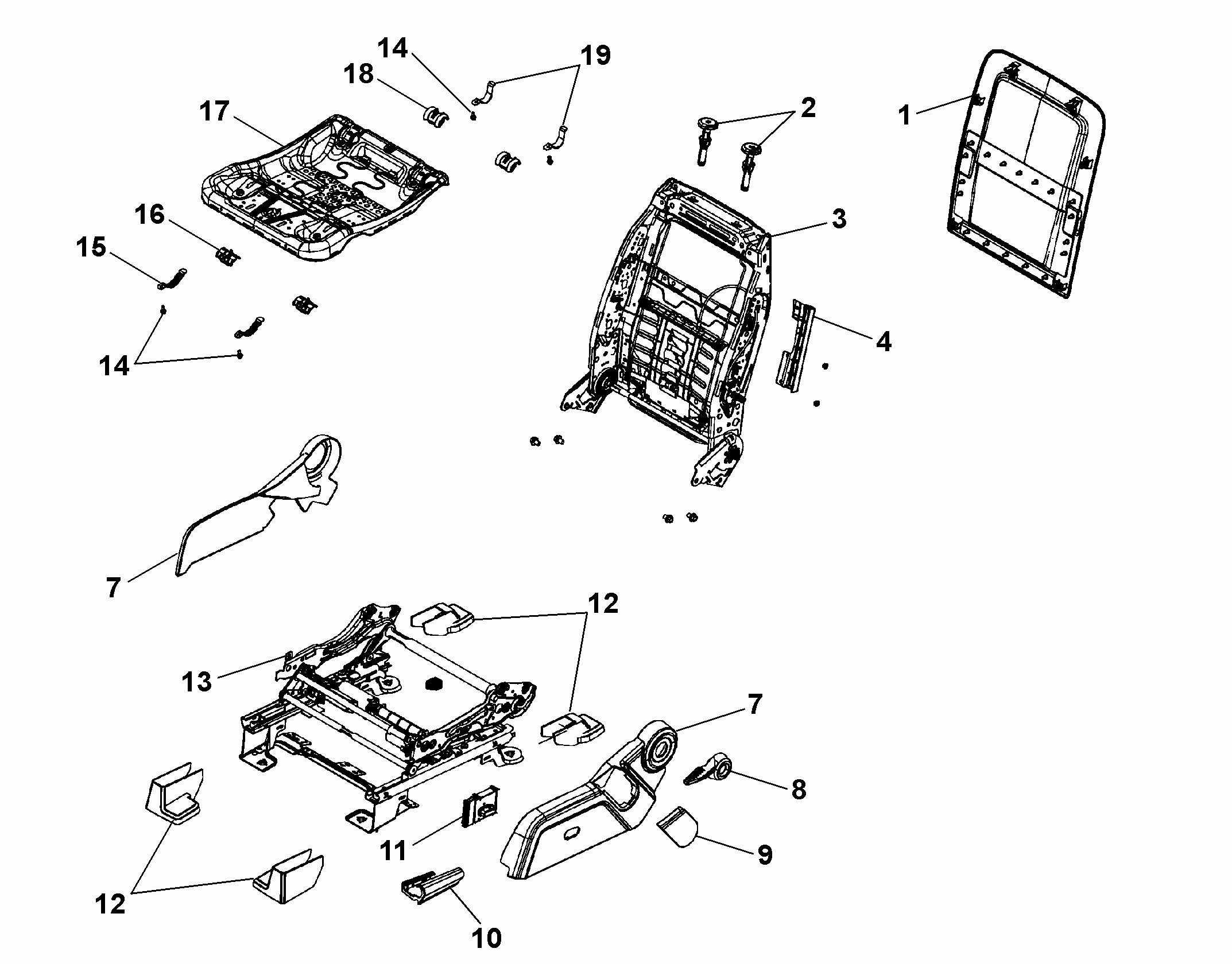 70601-021 DRIVER SEAT FRAMES