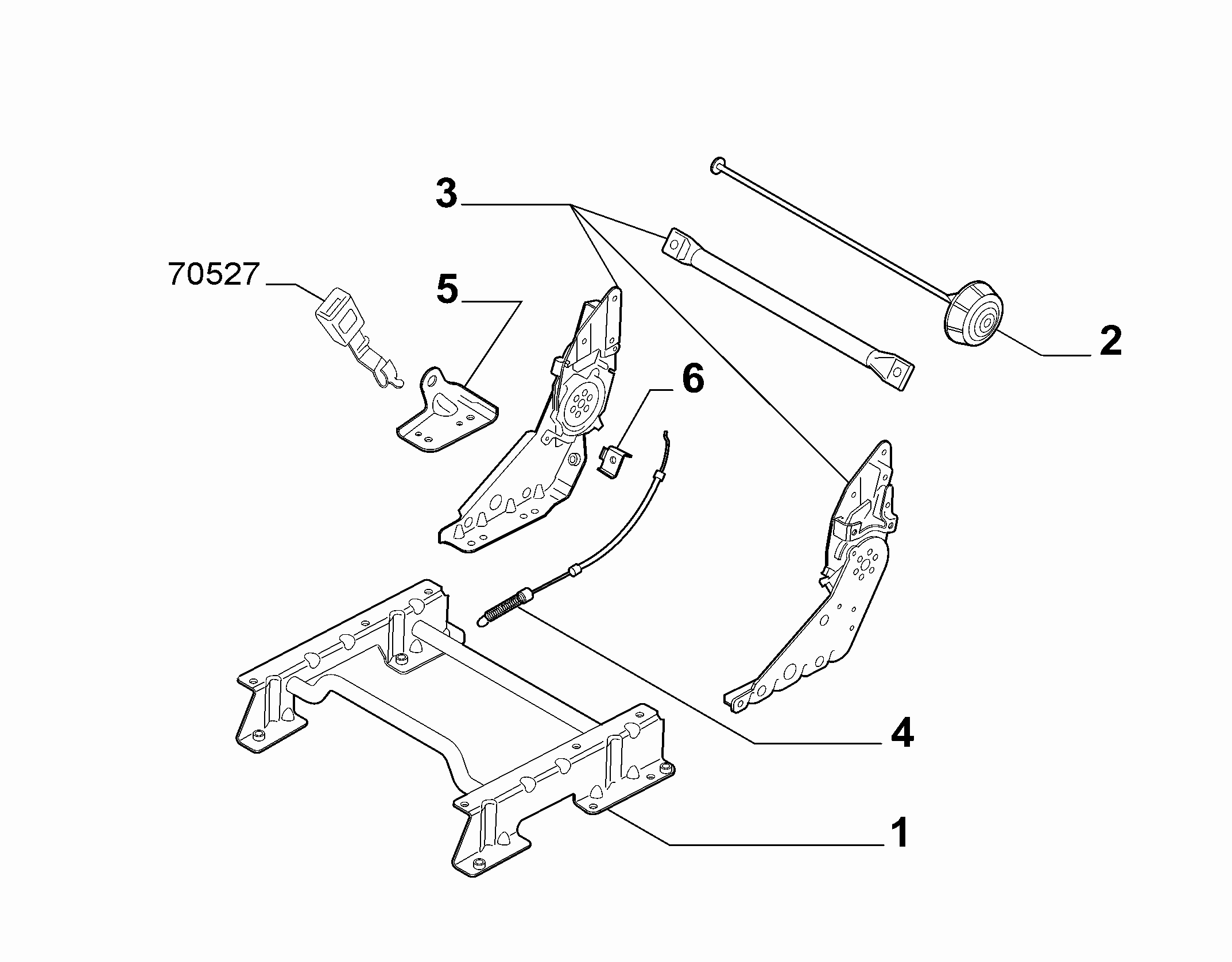 70601-030 FRONT SEAT ADJUSTMENT DEVICES