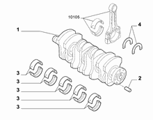 10103-010 ENGINE SHAFT AND HALF BEARING