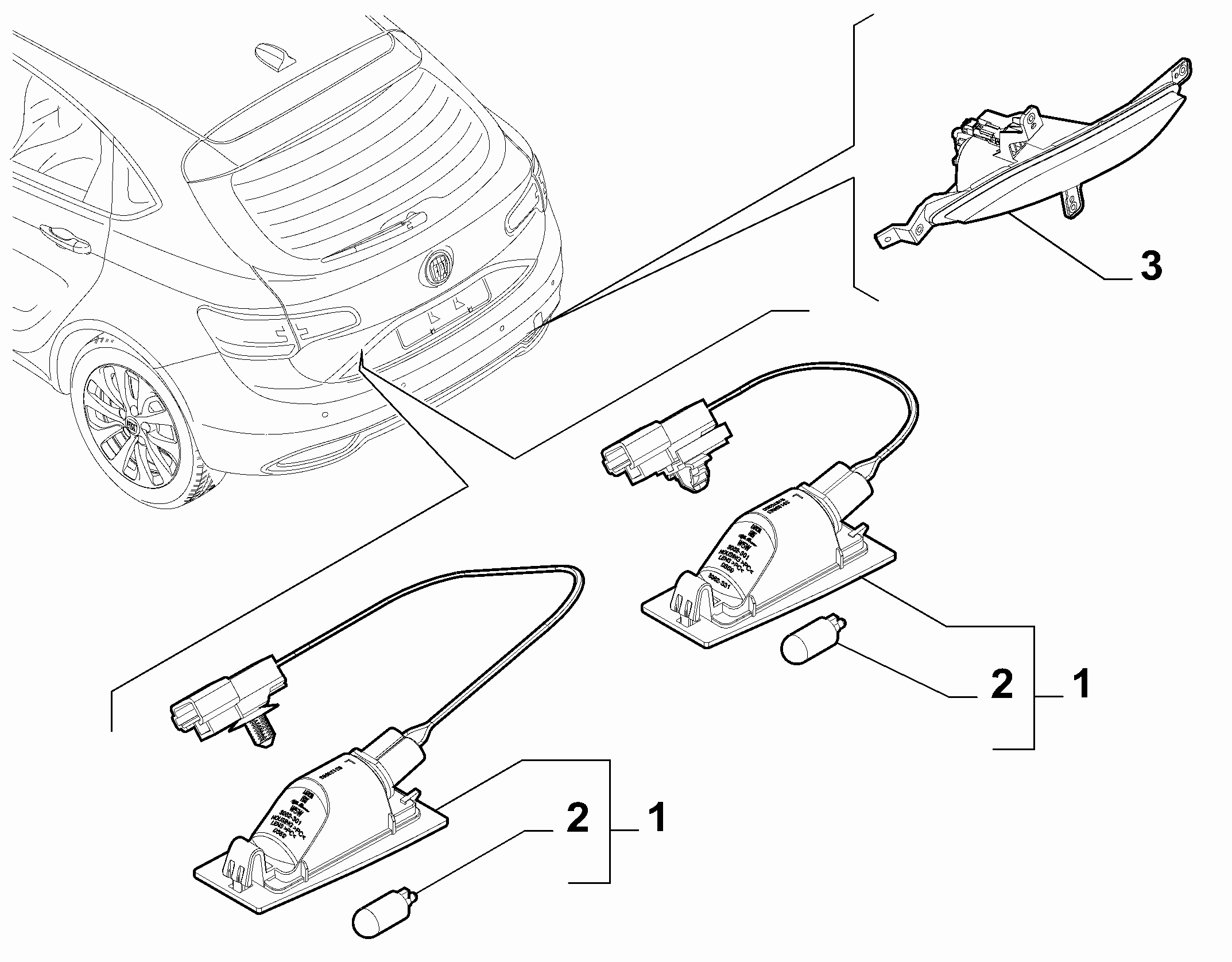 55401-040 REVERSE FOG TAIL LAMP