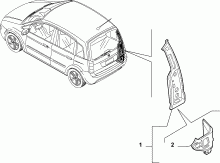 70020/00 КУЗОВ, ОБЛИЦОВКИ (ЗАДНЯЯ ЧАСТЬ) 