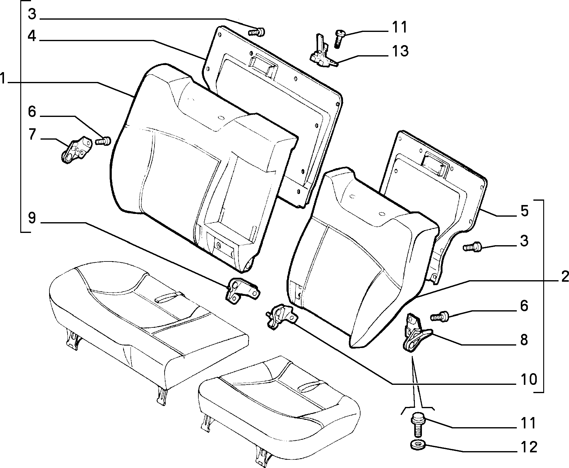 70613/02 REAR SEAT