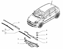 55514-010 WIPERS - ARM, BRUSHES AND MOTOR