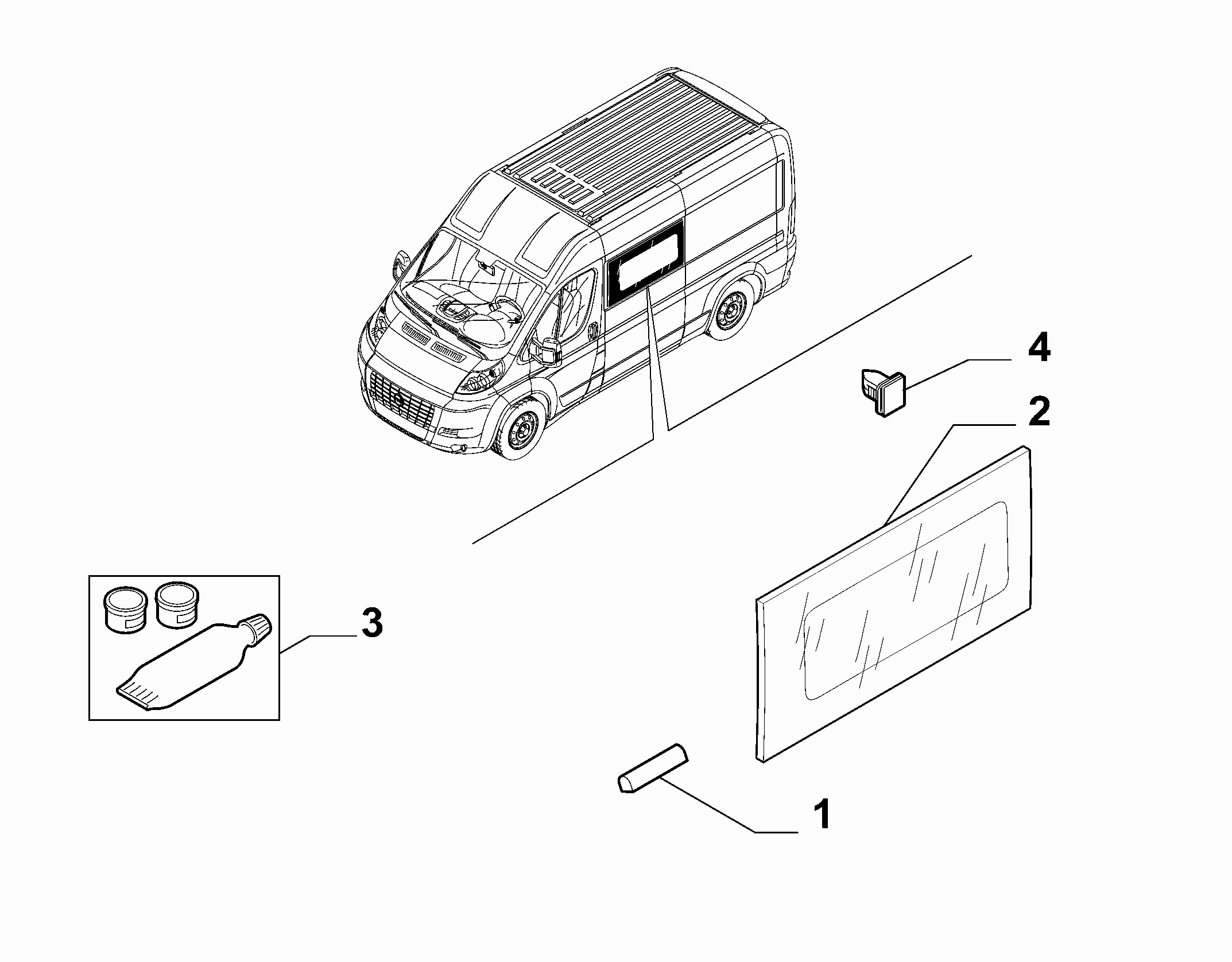 70156-015 QUARTER GLASS FOR COMMERCIAL VEHICLES