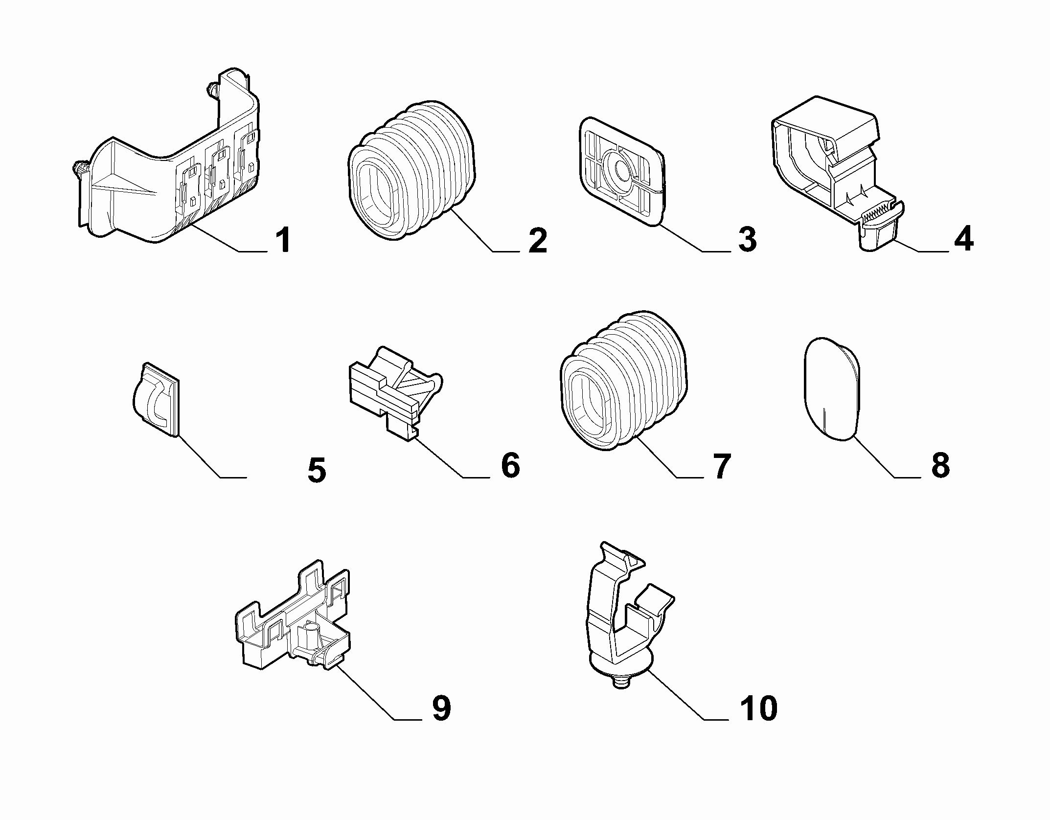 55527-040 CABLE SET FIXINGS ON MOVING PARTS
