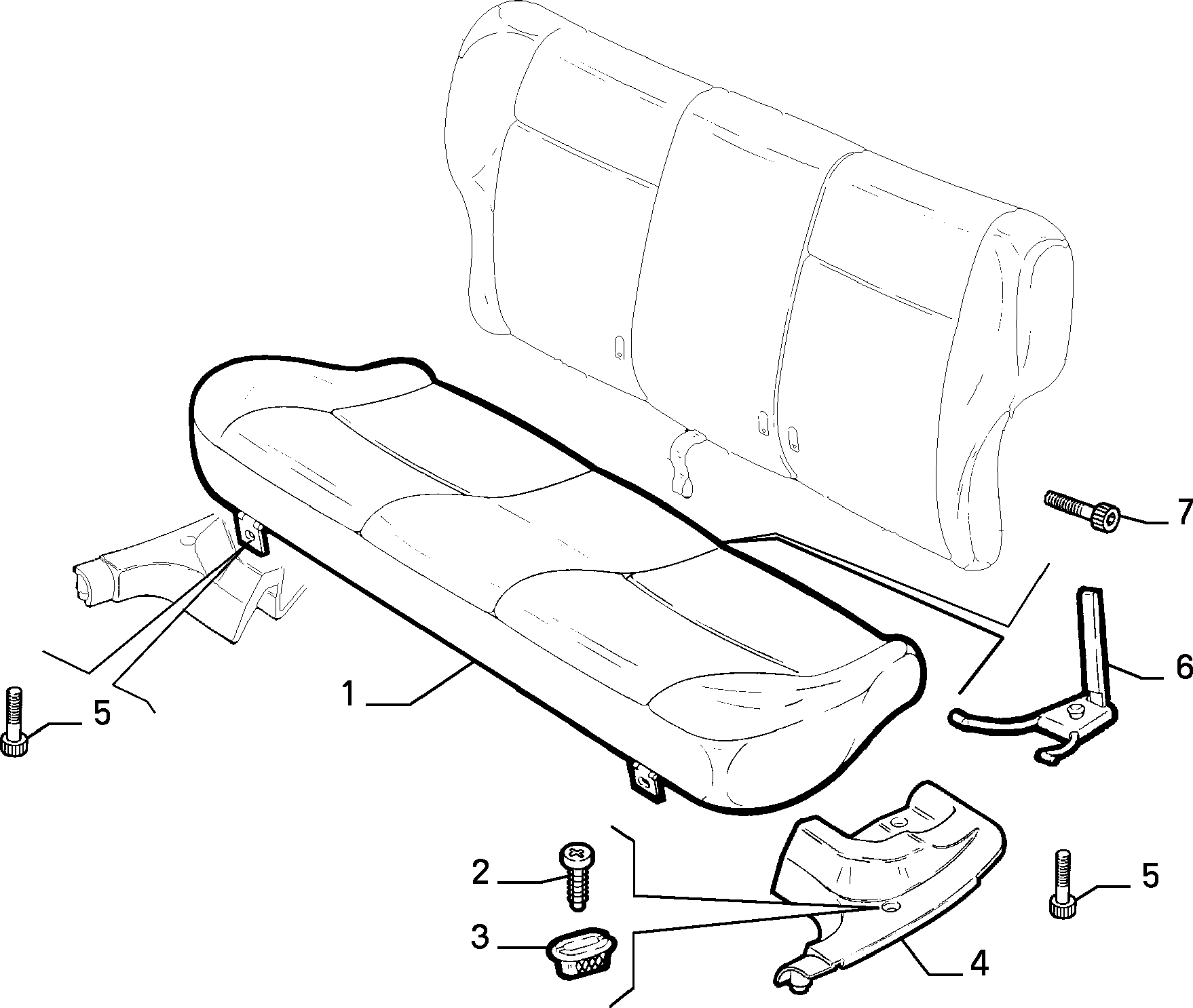 70613/00 REAR SEAT 