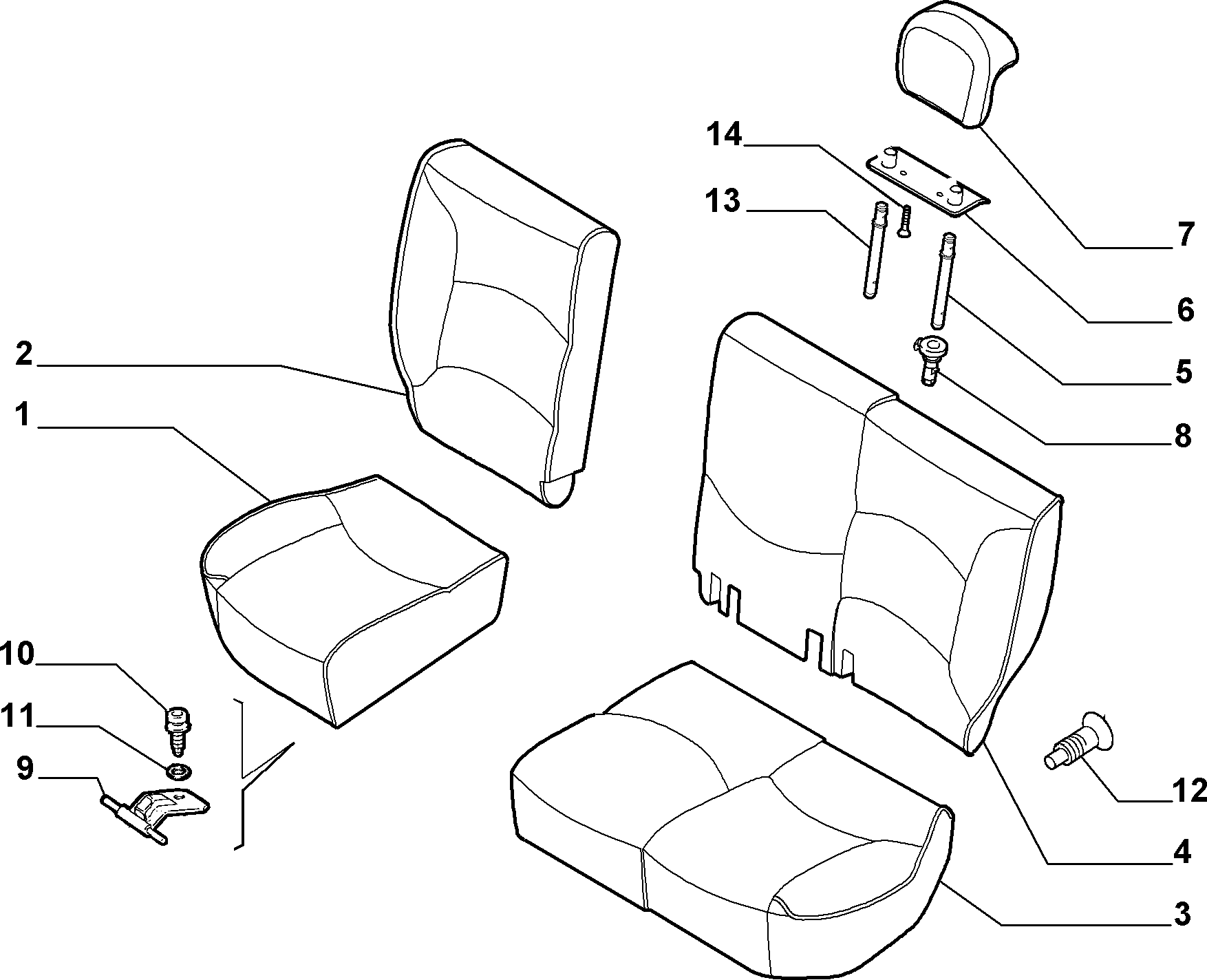 70613/05 REAR SEAT