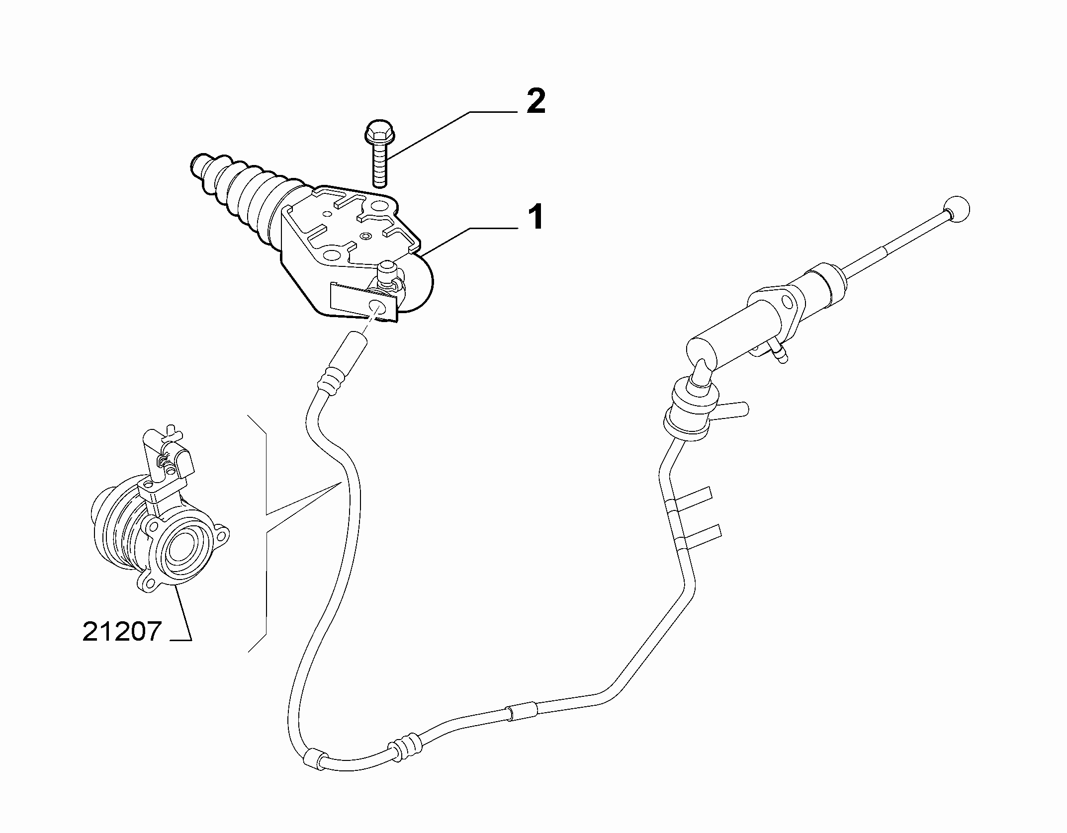 18103-020 CLUTCH LEVER CYLINDER AND HOSE