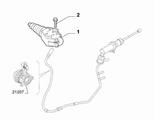 18103-020 CLUTCH LEVER CYLINDER AND HOSE
