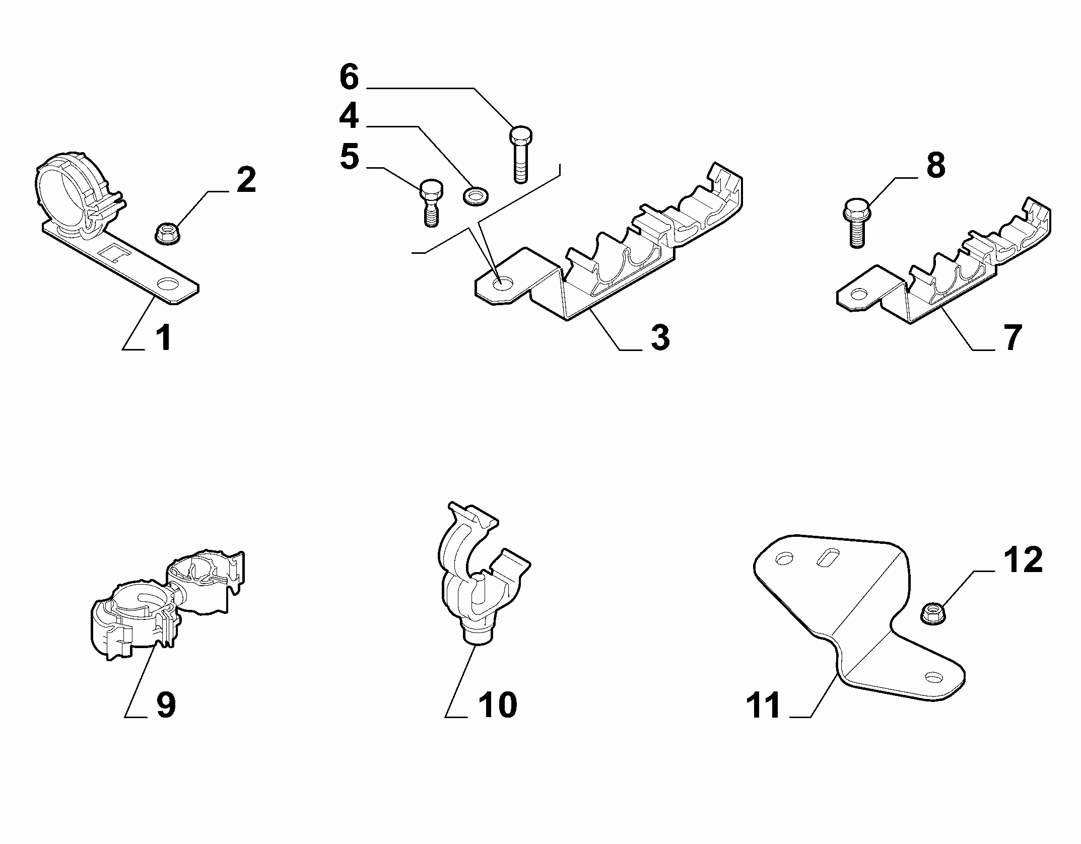 41207-040 HYDRAULIC SYSTEM CLAMPS