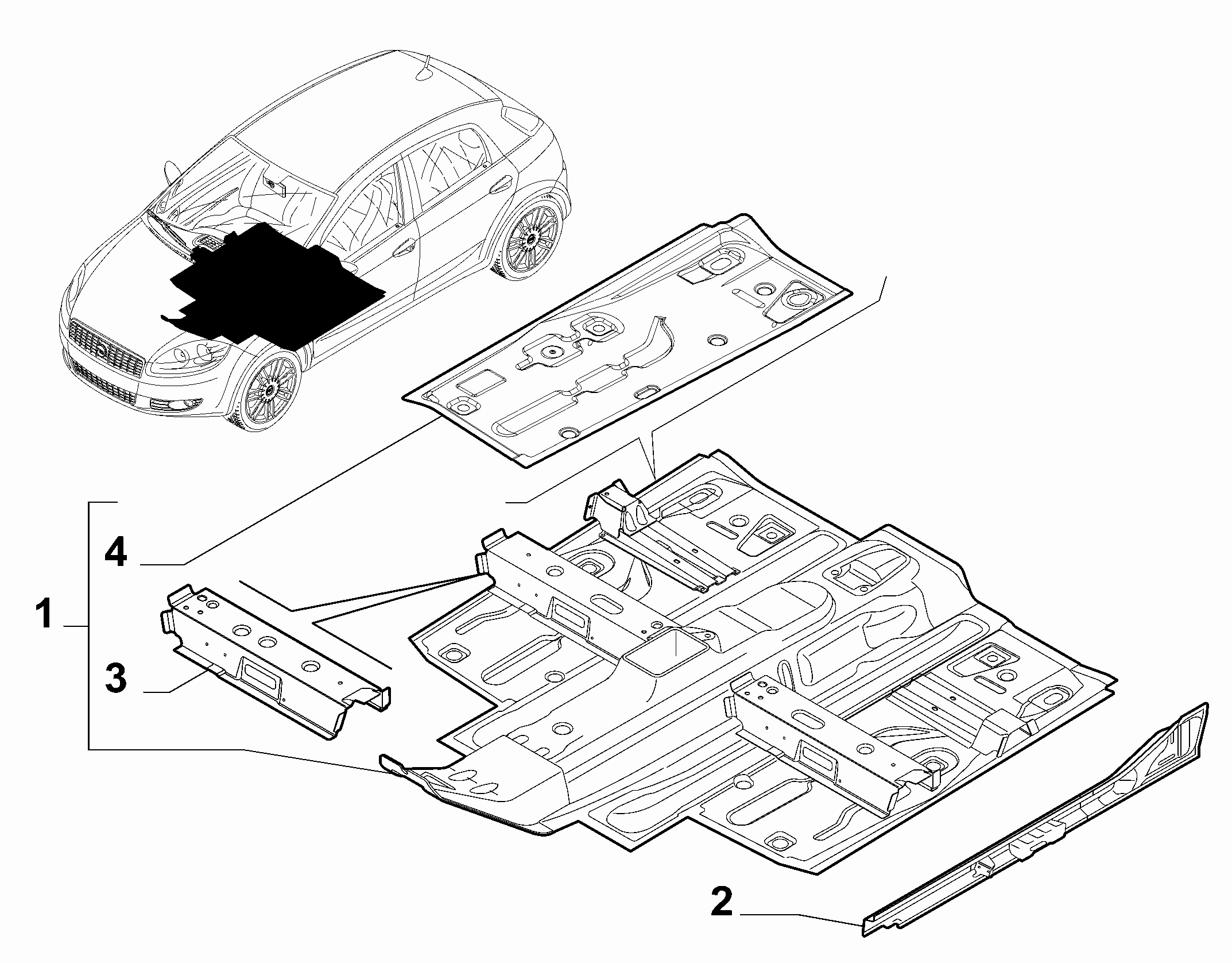 70006-010 CENTRAL FLOOR PANEL