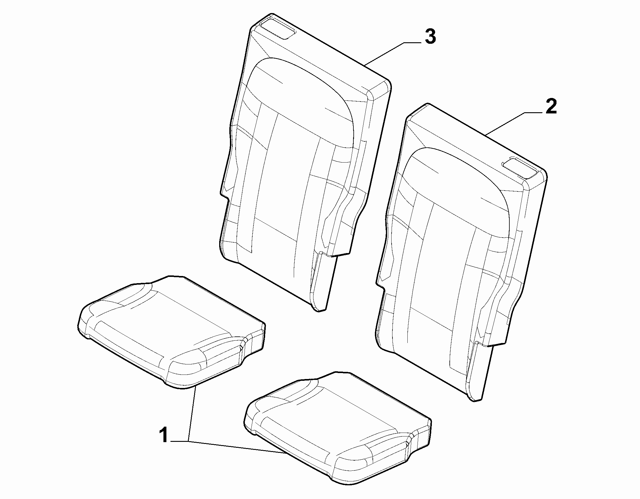 70615-015 SECOND ROW REAR SEAT COVERS