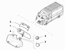 70740-010 REAR VIEW MIRROR