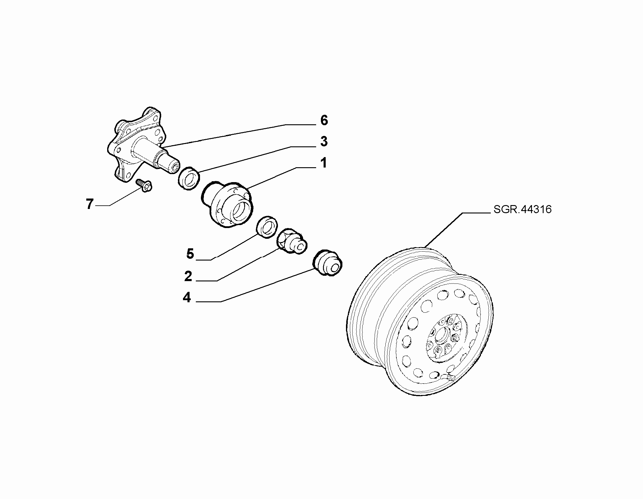 44321-010 REAR FUSE AND HUB