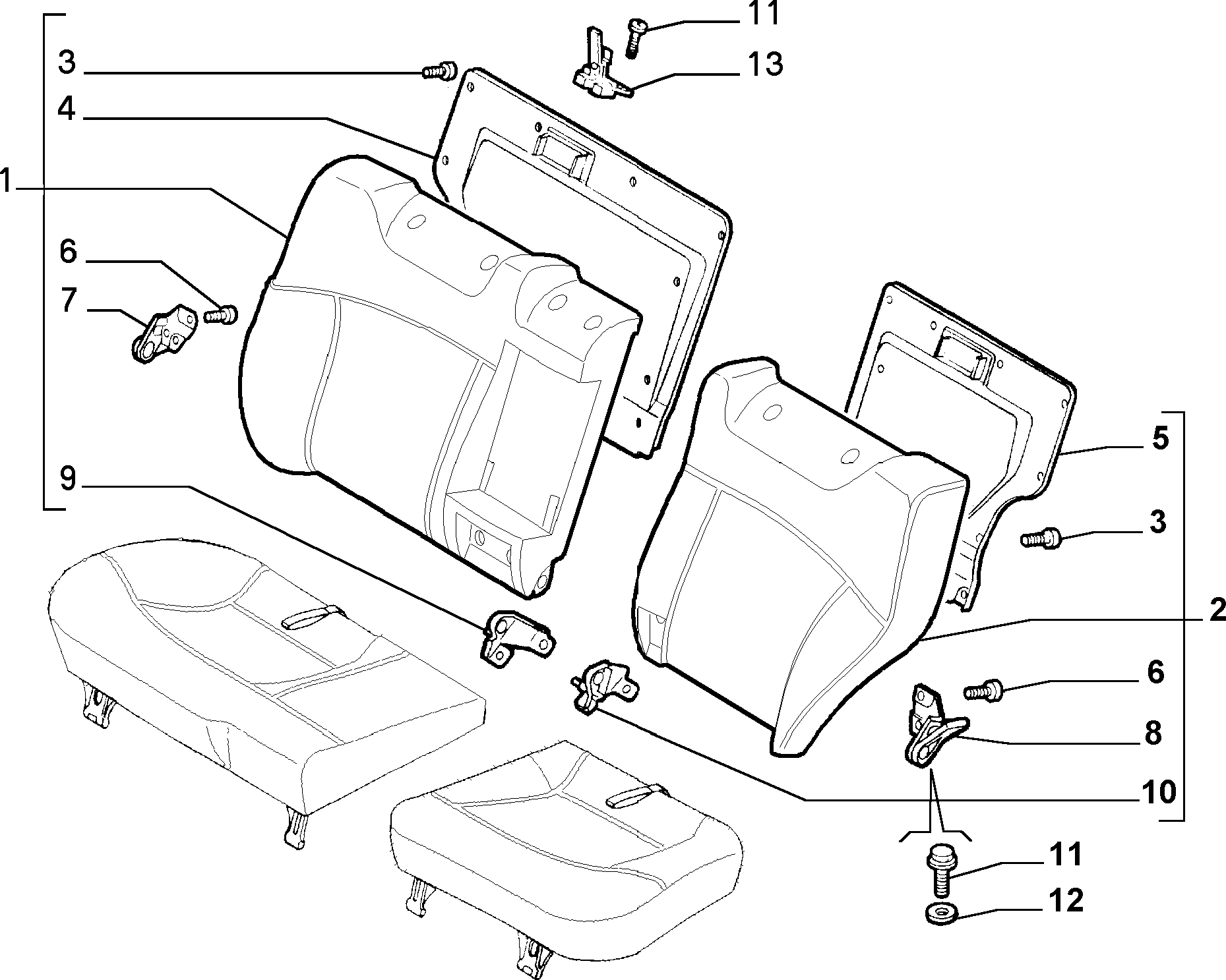 70613/02 REAR SEAT
