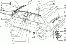 70712/00 НАРУЖНЫЕ НАКЛАДКИ И УПЛОТНИТЕЛИ 