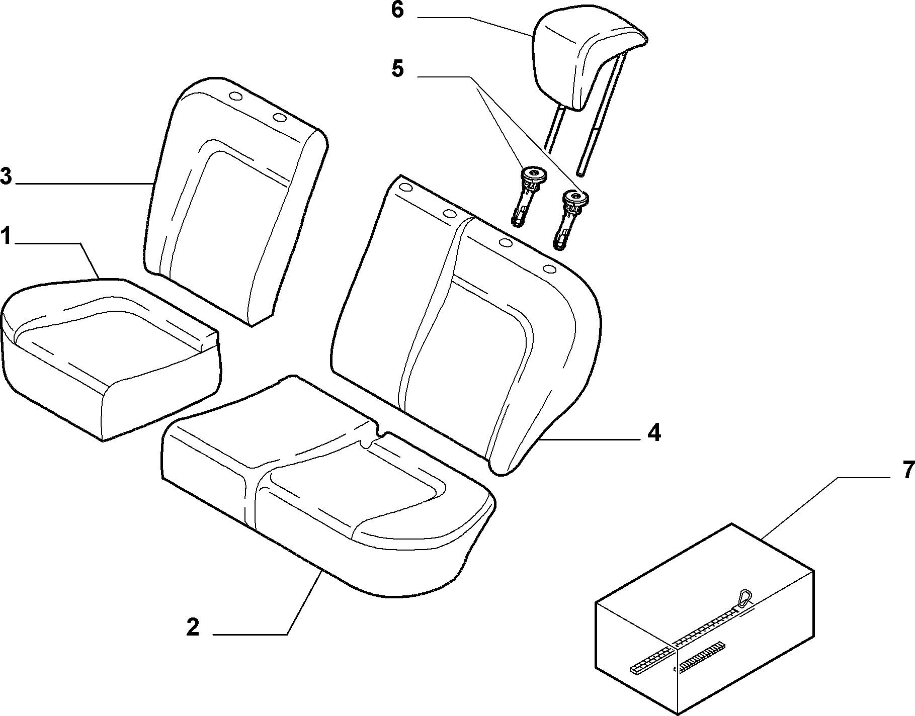 70615/40 REAR SEAT LINING