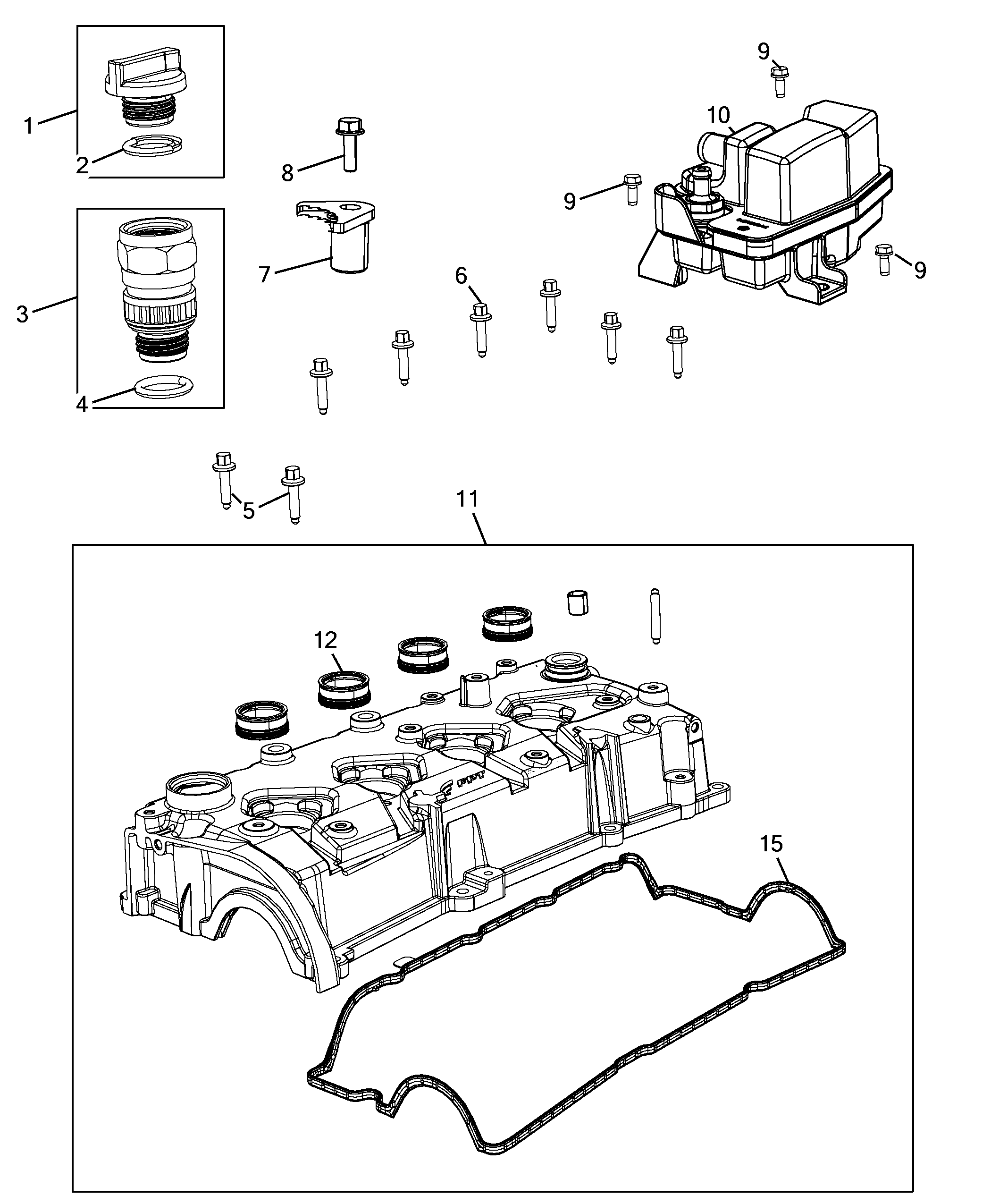 10101-030 CYLINDER HEAD AND GASKET COVERS