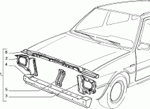 70002/00 КУЗОВ, РАМЫ (ПЕРЕДНЯЯ ЧАСТЬ) 