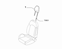 70606-020 FRONT SEAT HEAD REST