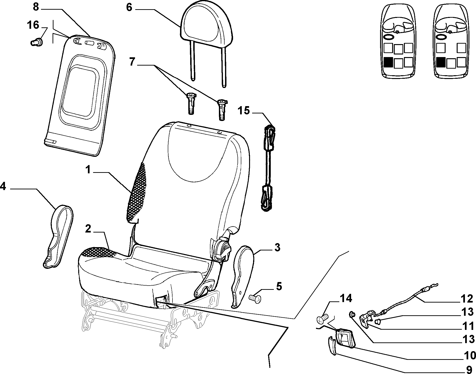 70613/00 REAR SEAT