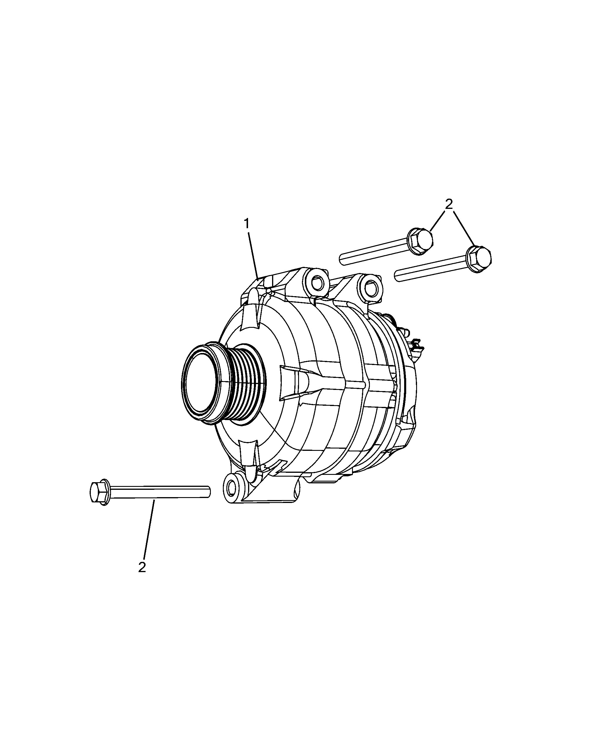 55301-010 ALTERNATOR AND MOUNTING