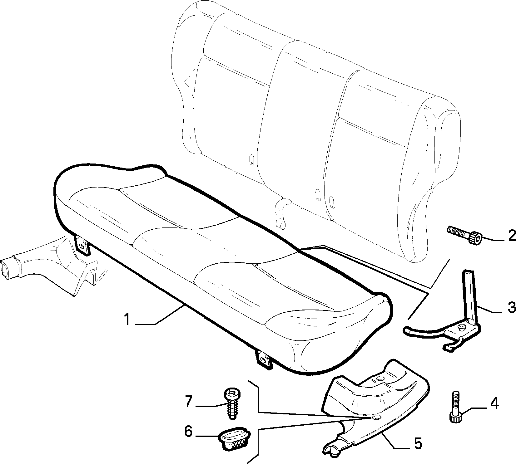 70613/00 REAR SEAT 