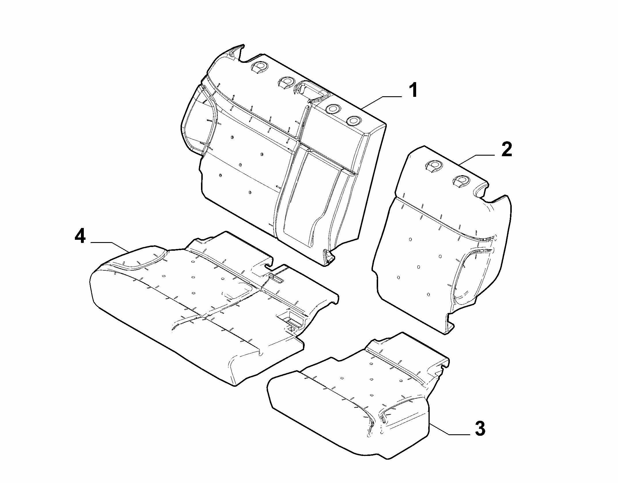 70613-010 REAR SET PADDING
