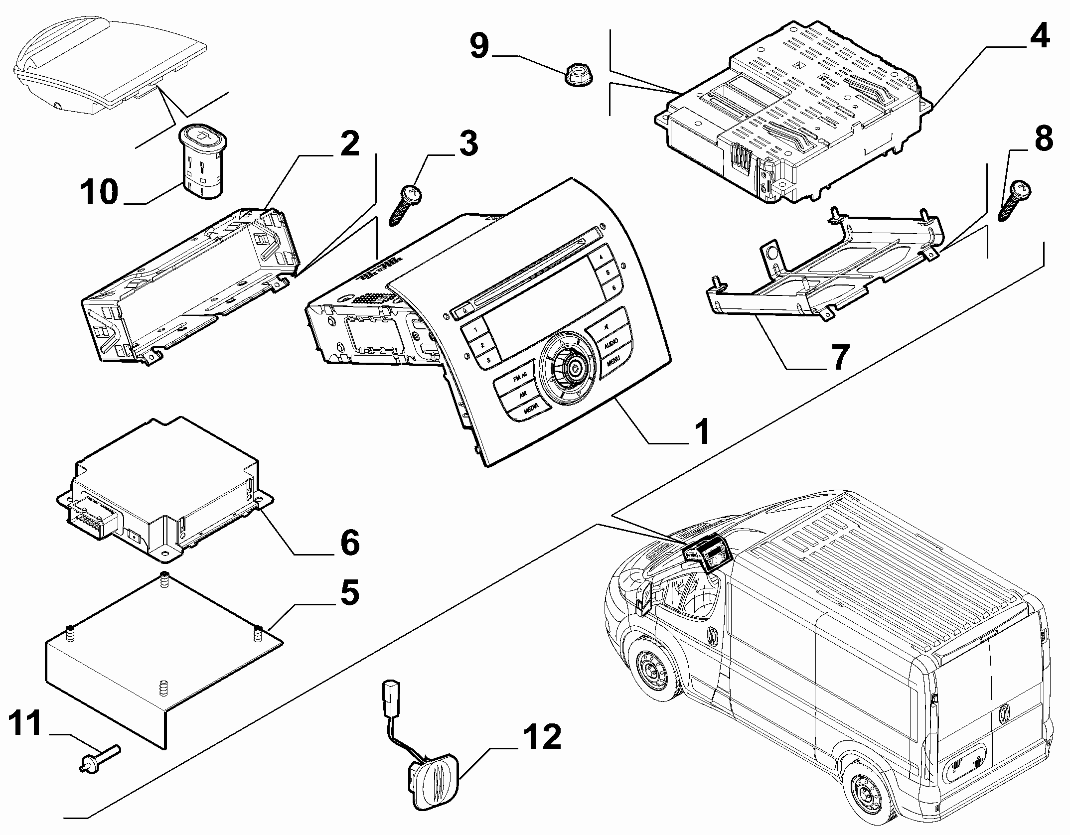 55521-010 RADIO AND AUTOMATED INFO DEVICE 