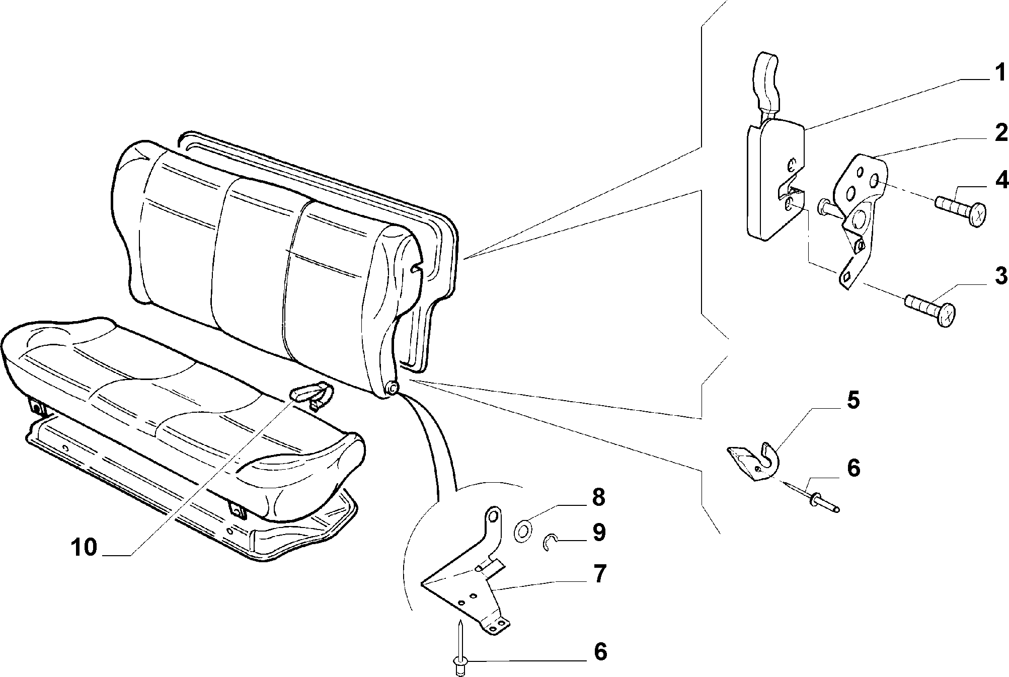 70613/04 REAR SEAT