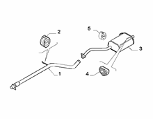 10258-030 REAR AND CENTRAL PIPES