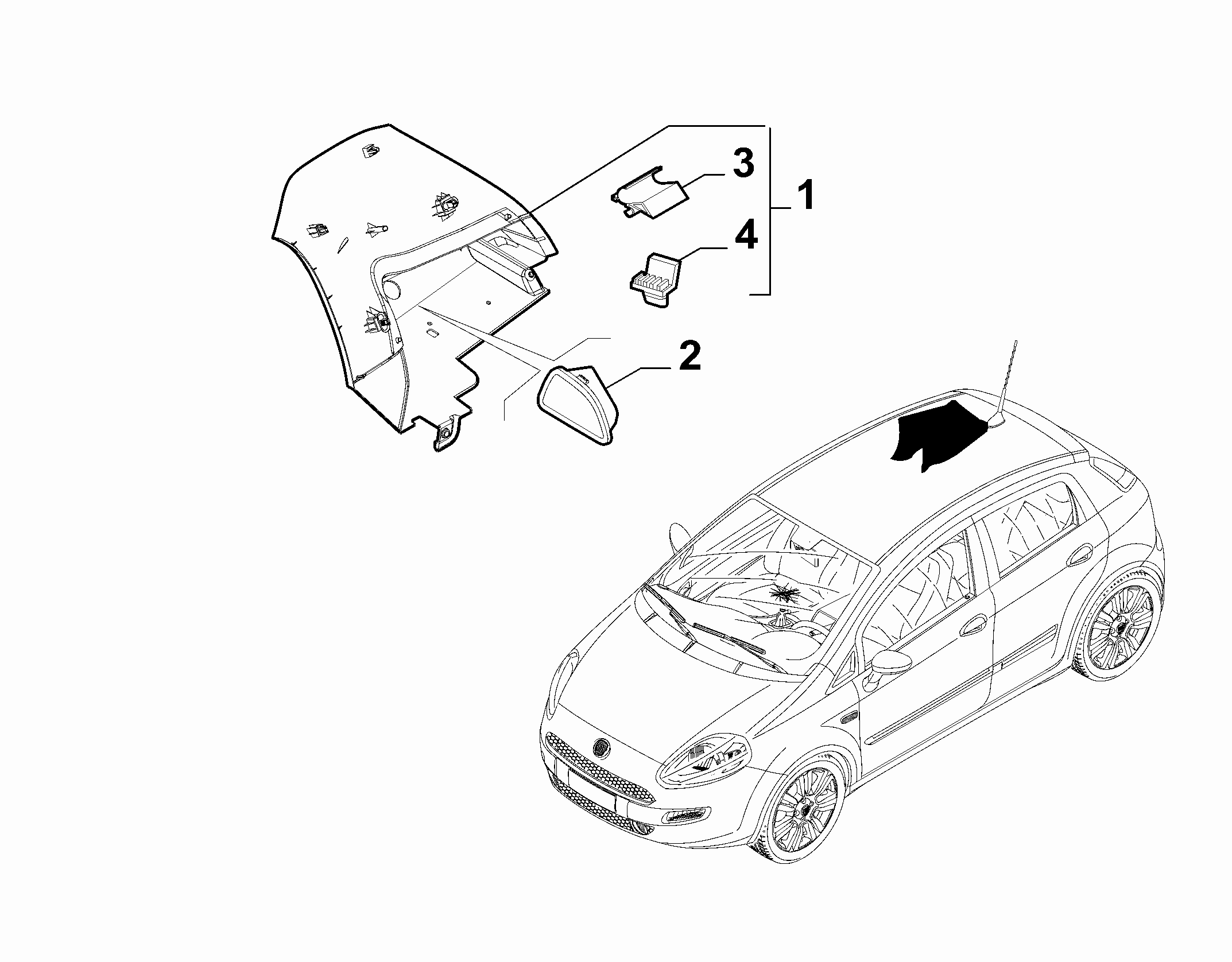 70523-040 INNER REAR PILLAR AND QUARTER GLASS TRIMS