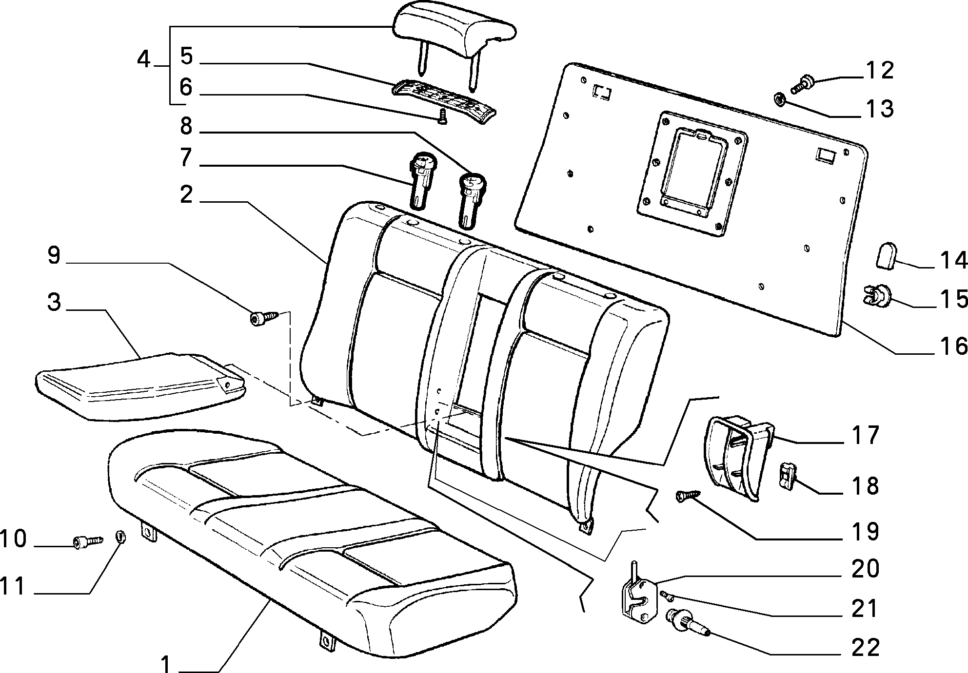 70613/00 REAR SEAT