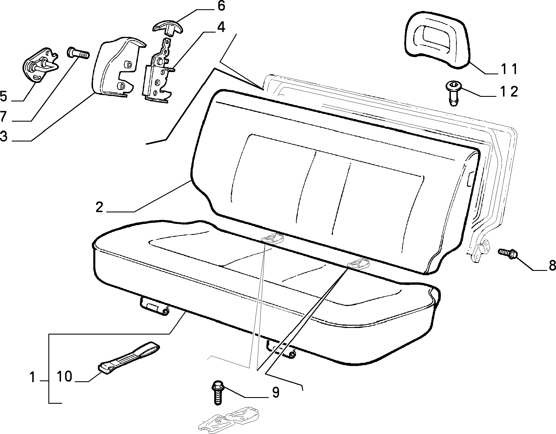 70613/00 REAR SEAT
