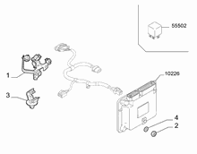 10225-020 INJECTION ECU AND ENGINE HARNESS FASTENERS