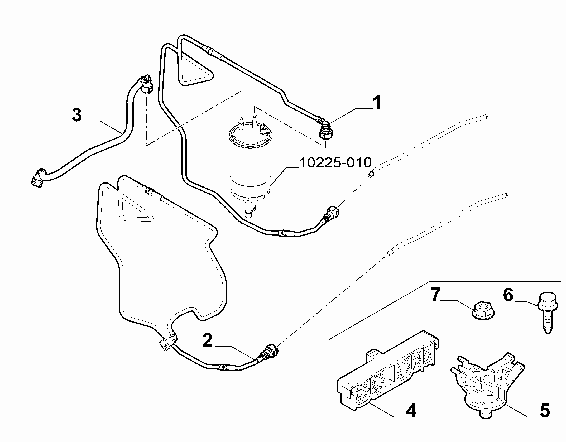 10201-030 ENGINE WELL FUEL PIPES