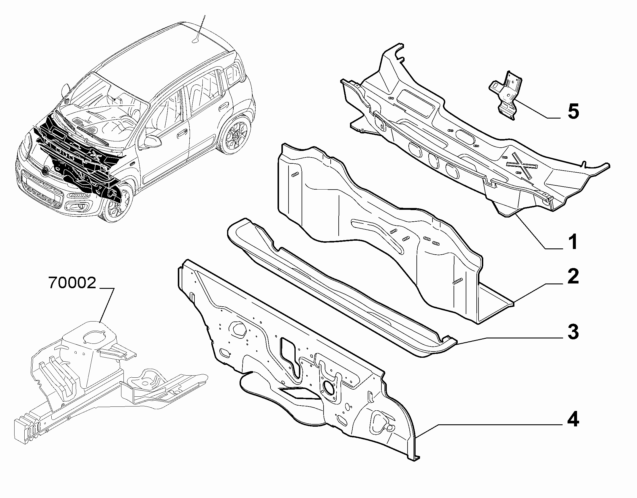 70002-040 INSTRUMENT PANEL WALL 