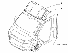 70018-020 ROOF FOR COMMERCIAL VEHICLES