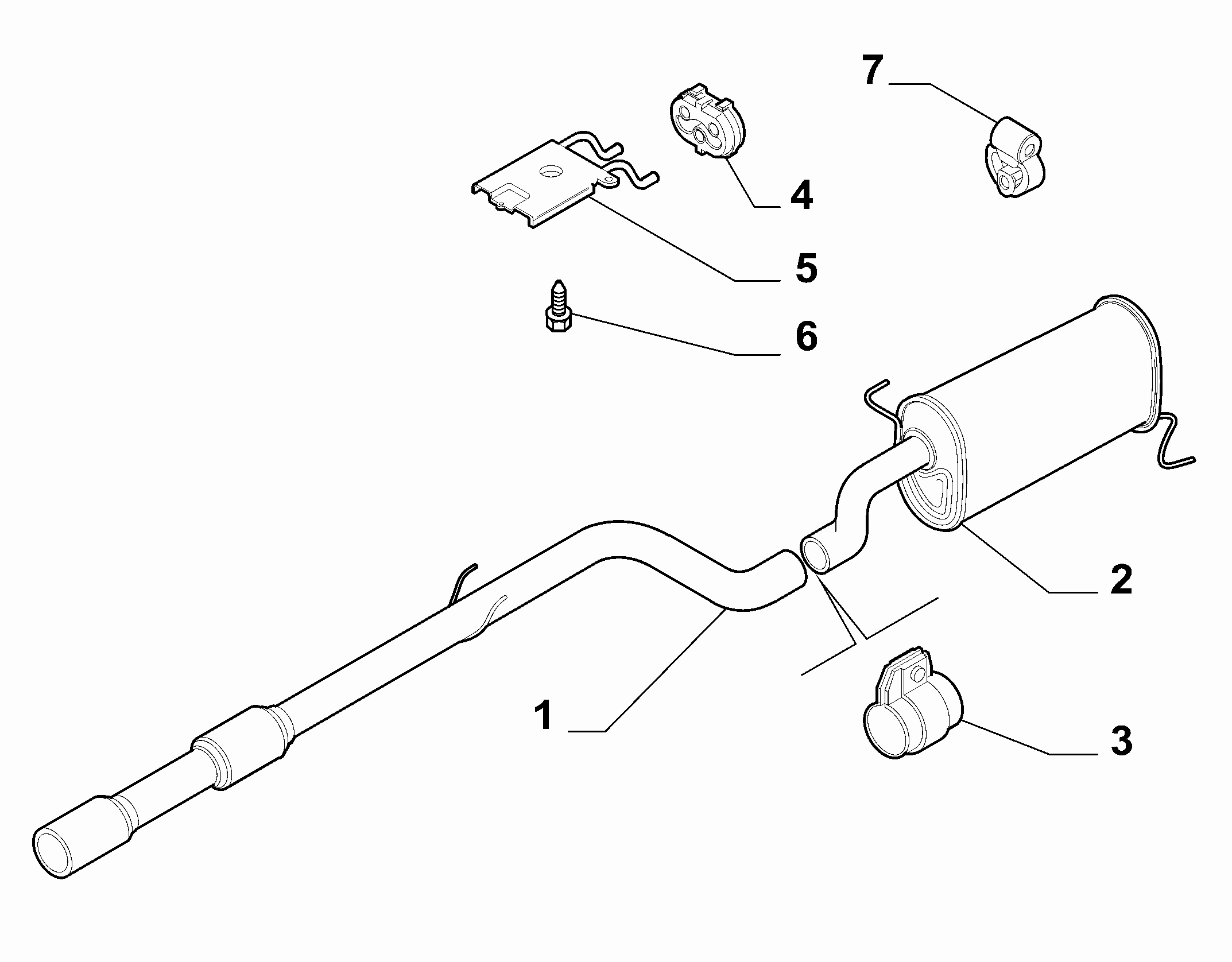 10258-030 REAR AND CENTRAL PIPES
