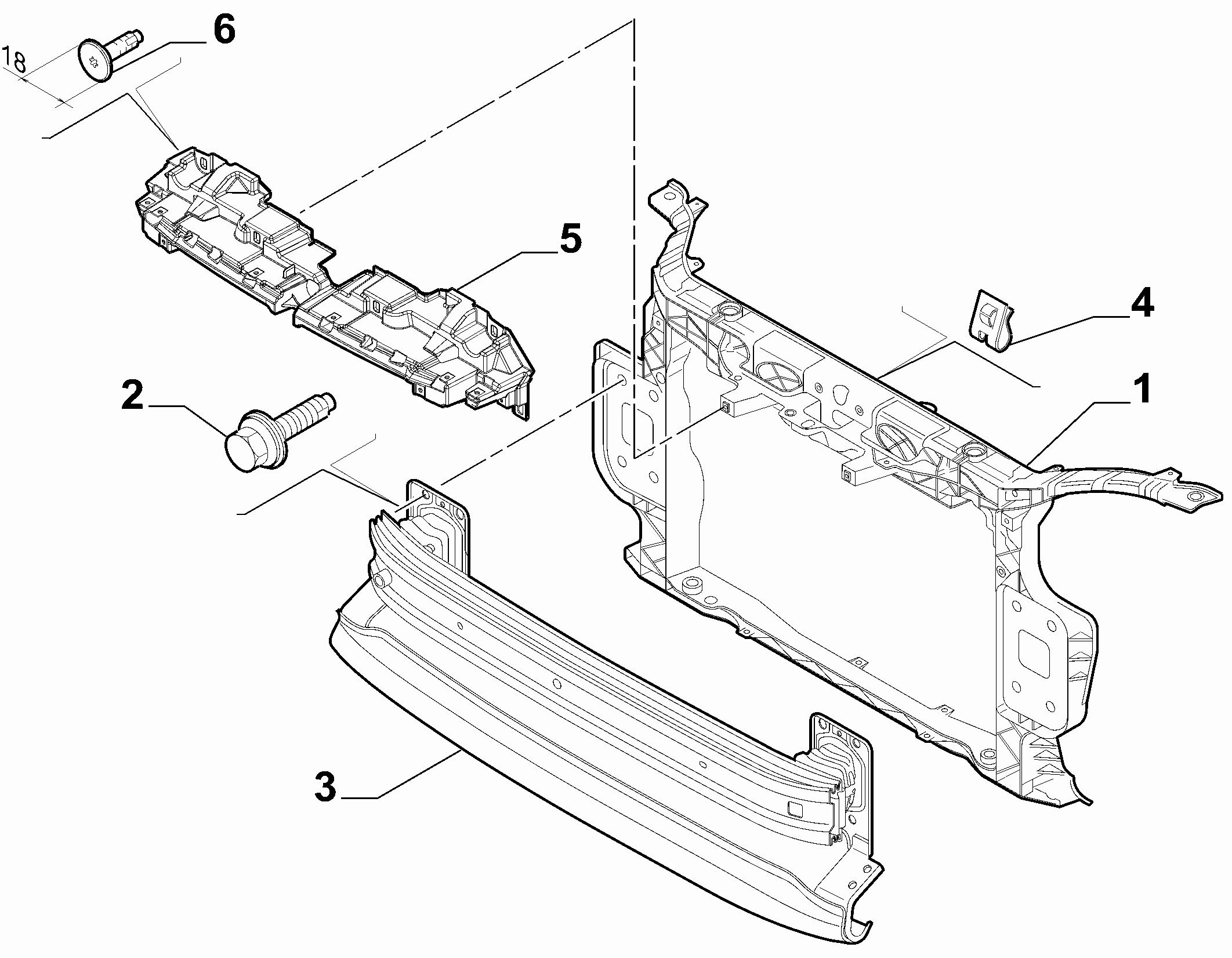 70002-010 FRONT END AND REAR CROSSRAIL